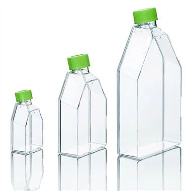 Laboratoriereagens Kemikalieopbevaringsflaske PET-graderet 50 ml 250 ml 600 ml cellekulturkolbe med forseglingslåg